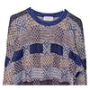 Tricots St Raphael Crew Coogi Style Geometric Knit Sweater Sz. L Made USA 90's