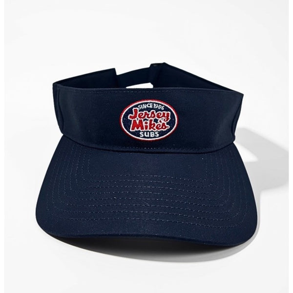Jersey Mike's Navy Adjustable Visor Hat One Size Unisex Employee Uniform NWOT