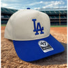 Los Angeles Dodgers 47 Brand Hitch Two Tone Natural Blue Snapback Hat OSFA NWT
