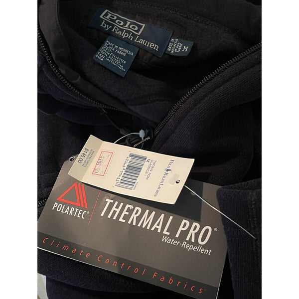 Polo Ralph Lauren Polartec Thermal Pro Fleece Jacket M Navy 90s NWT USA Fabric