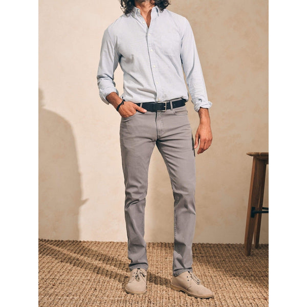 Faherty Comfort Twill 5 Pocket 2.0 Pants Mens 33x33 Rugged Gray Stretch NWT