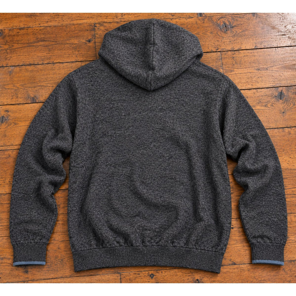 Greyson Koko Wool Cashmere Sweater Hoodie Men's XL Dark Grey Heather $320