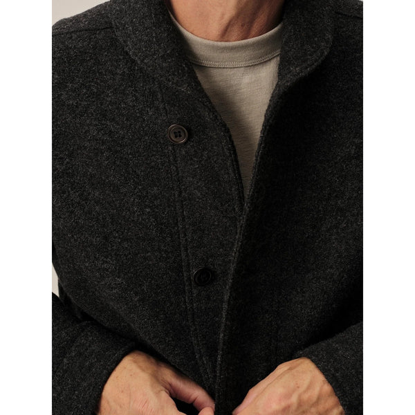 Buck Mason Felted Shawl Coat XL Black 100% Merino Wool Jacket NWT Rare $300