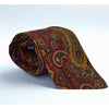 Polo Ralph Lauren Paisley Silk Tie USA Handmade Vintage Burgundy Gold Neckwear