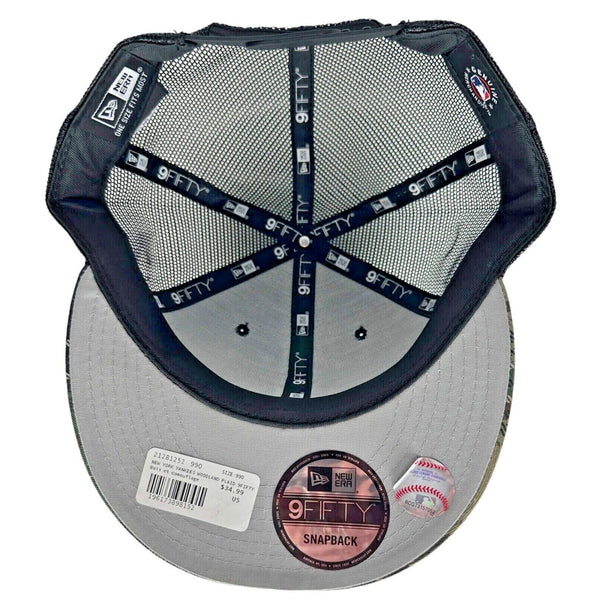 New York Yankees New Era MLB Woodland Plaid Camo Trucker 9FIFTY Snapback Hat