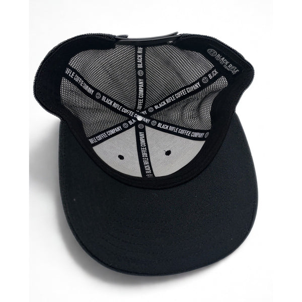 Black Rifle Coffee Company Roasted Trucker Snapback Hat Black BRCC Patch NWOT