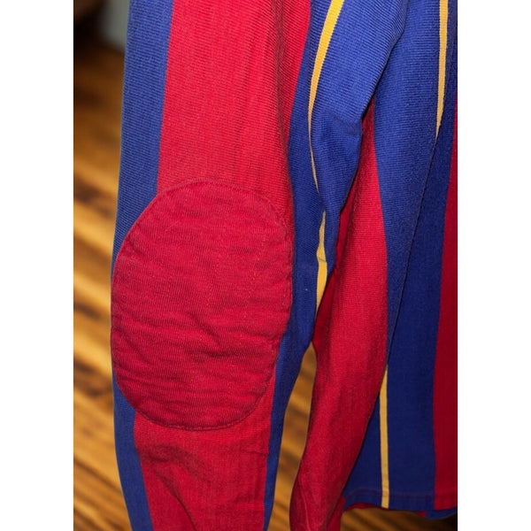 Polo Ralph Lauren Rugby Shirt Mens XL Colorblock Elbow Shoulder Patches USA VTG