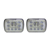 Quake LED QTE462 5x7" Headlight 39 Watt High/Low Half Halo 1984-1993 Jeep YJ/XJ