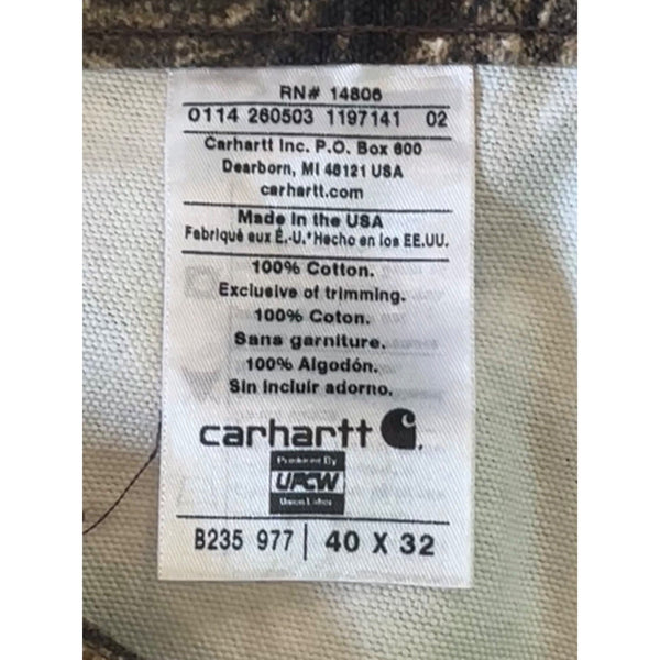 Carhartt Realtree Xtra Camo Dungaree Pants 40x32 B235 977 USA NWT NOS