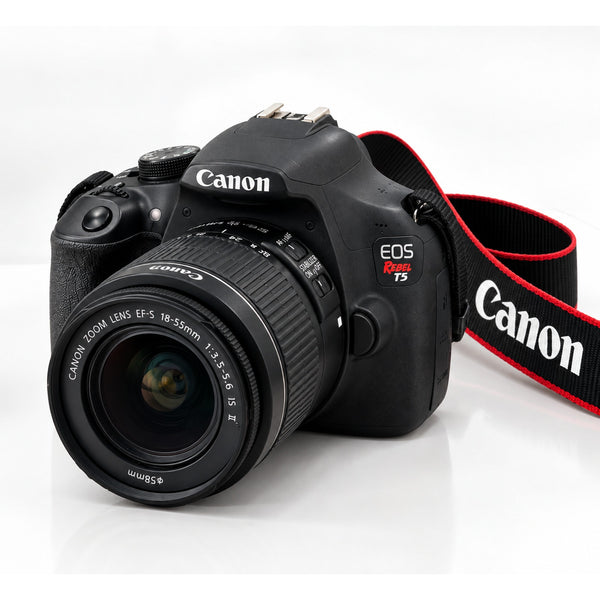Canon EOS Rebel T5 DSLR Camera 18MP w/18-55mm Lens Box 64GB Tested