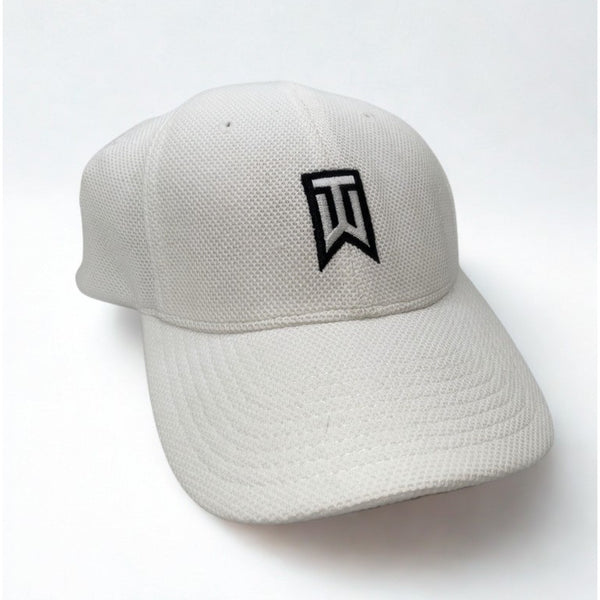 Nike Golf Tiger Woods TW White Flex Fit Mesh Hat Cap M/L Vintage Dri-FIT Rare