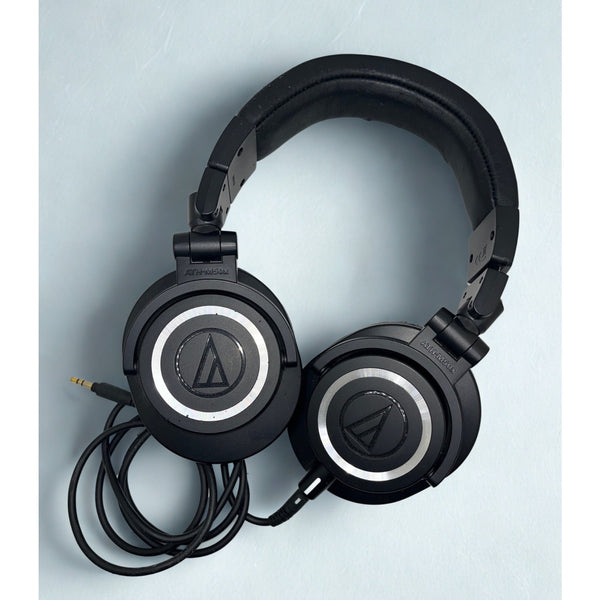 Audio-Technica ATH-M50x Wired Studio Monitor Headphones Black Needs Pads