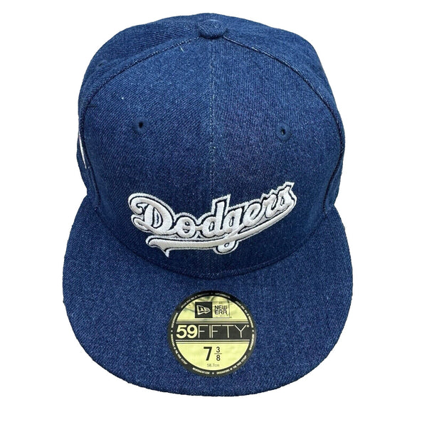 Los Angeles Dodgers Denim 1980 All Star New Era 59FIFTY Hat 7 1/2 MLB Fitted NWT