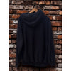 NYU Hoodie MV Sport Pro Weave Sunfaded Black Purple Spellout Size L Y2K