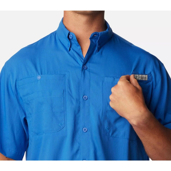Columbia PFG Tamiami II Short Sleeve Shirt Blue Sz. L NWT MSRP $55