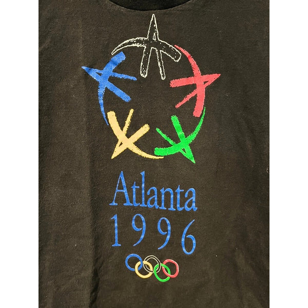 Atlanta 1996 Olympics Salem Sportswear T Shirt Black Mens L Vintage USA