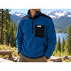 Outdoor Research Trail Mix Quarter Zip Pullover Sz. Medium Blue Microgrid Fleece