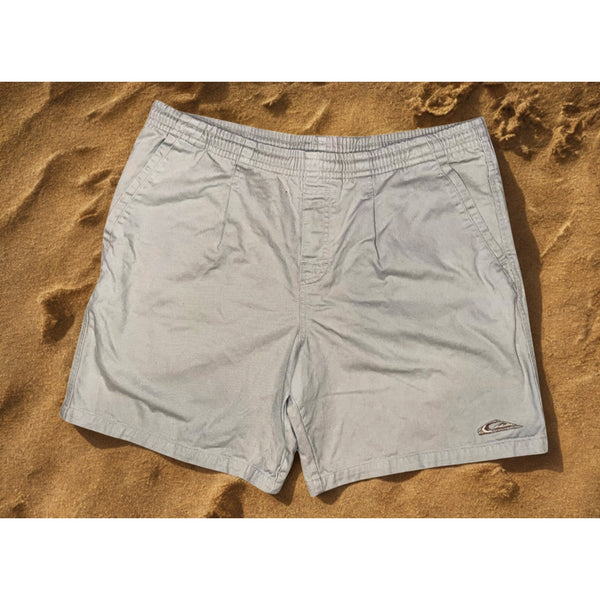 Quiksilver Vintage Y2K Gray Baggy Drawstring Shorts Mens Large Skater