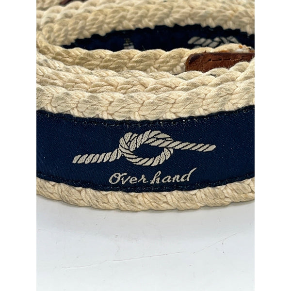 Polo Ralph Lauren Nautical Rope Belt Size 38 Lighthouse Knots D-Ring Vintage
