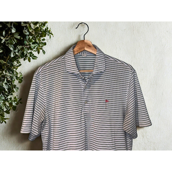 Holderness & Bourne Striped Polo Men’s M Watchung Valley Golf Club Pennant Logo