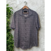 Bugatchi OoohCotton Tech Shirt XL Gray 8 Way Stretch Short Sleeve Button Up NWOT