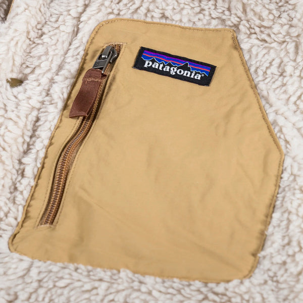 Patagonia Reversible Bivy Down Vest Men's XL Moose Brown Sherpa Fleece $229