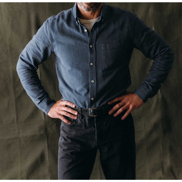 Taylor Stitch The Jack Roped Indigo Button Down Shirt Mens 44 XL NWOT MSRP $138