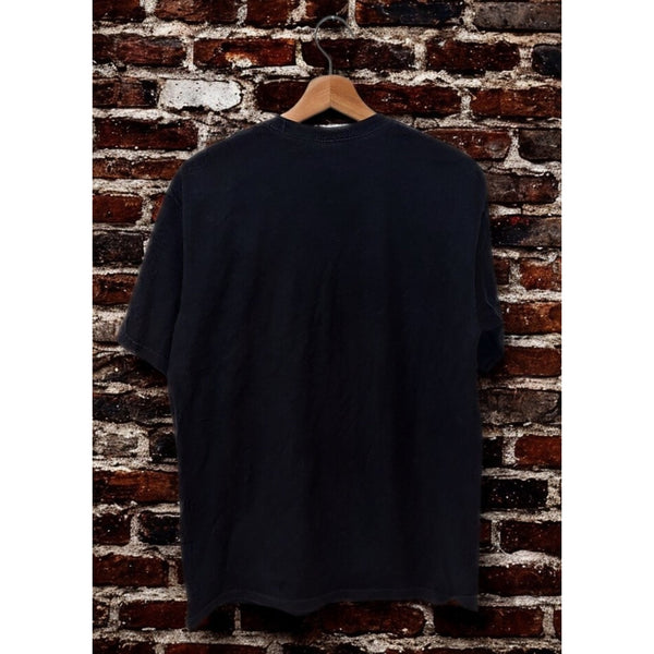 Stussy Logo T-Shirt Black Green Graphic Tee Size M