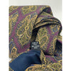 Coach Silk Tie Purple Gold Paisley Floral Italy Classic Luxury Necktie