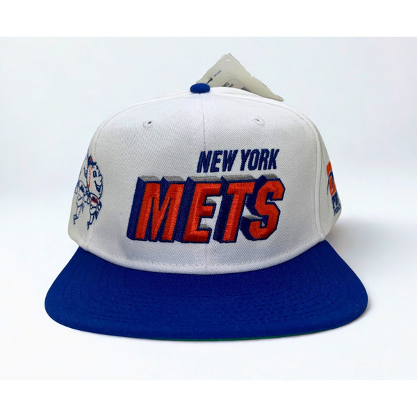 New York Mets Sports Specialties White Dome Snapback Hat NWT Rare Deadstock