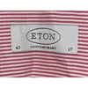 ETON Slim Button Down Dress Shirt Spread Collar Striped 17 43