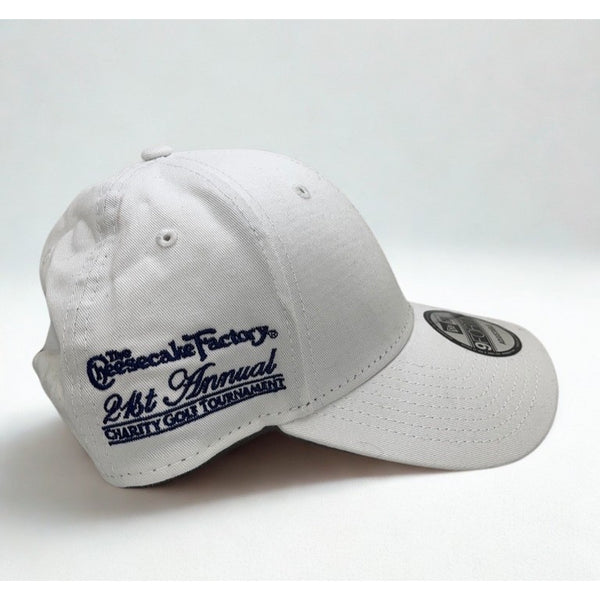 New Era Cheesecake Factory Charity Golf Hat 9FORTY Adjustable White Cap NWT