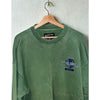 Eddie Bauer EBTEK Crew Sweatshirt Sz L Green 100% Cotton Y2K Gorpcore Vintage