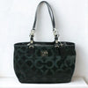 Coach Mia Opaque Sateen Black Op Art Tote Bag E1082-15758 Vintage EUC