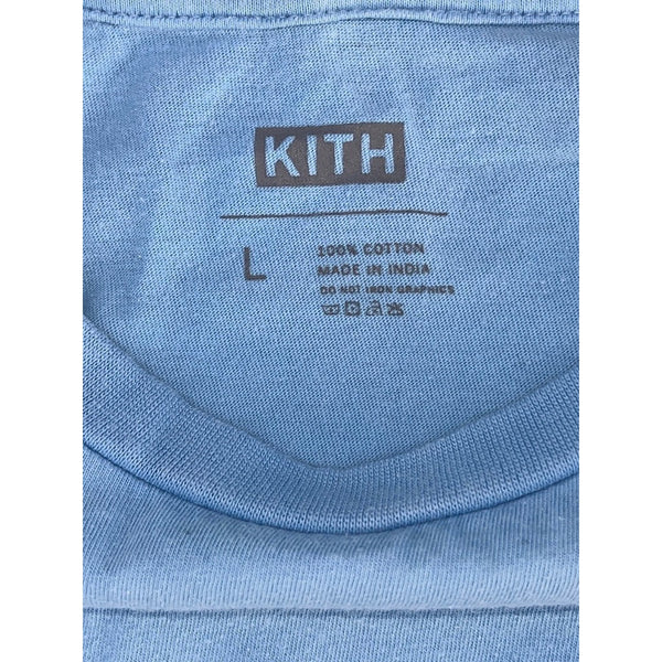 Kith NYC Logo T Shirt Men's Large Blue Streetwear Graphic Tee Rare Cotton EUC