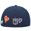 Dallas Cowboys Chain Stitch Heart New Era 59FIFTY Mens Size 7 1/2 Fitted Hat Cap