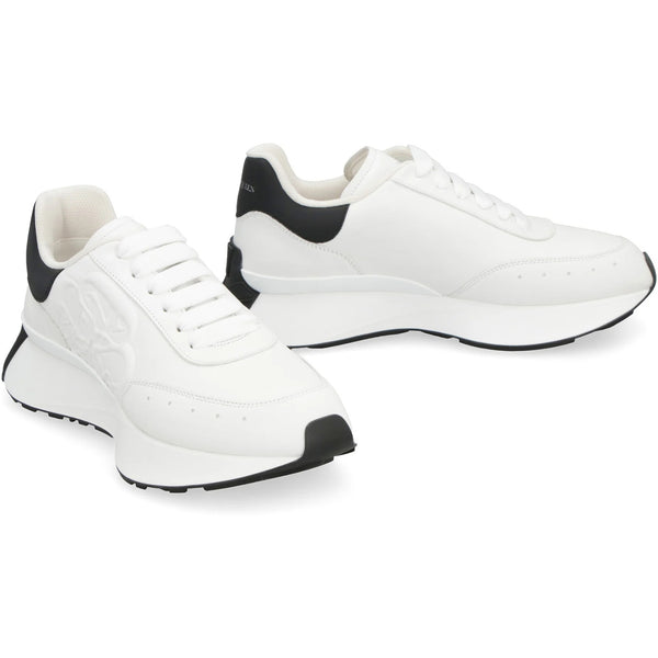 Alexander McQueen Sprint Runner Sneakers Athletic Shoes Black/White Sz. 11/44