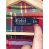 Polo Ralph Lauren Madras Plaid Shirt 2XL Vintage Short Sleeve Button Front
