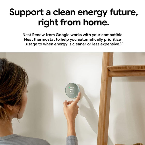 Google Nest G4CVZ Programmable Wi-Fi Thermostat Fog Gray Sealed In Open Box
