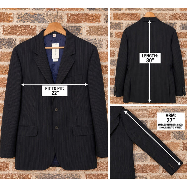 Wallace & Barnes J.Crew Suit Jacket 44R Italian Stretch Wool Seersucker NWT