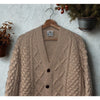 Bonner of Ireland Handknit Wool Cable Knit Aran Fisherman Cardigan Sweater Sz XL