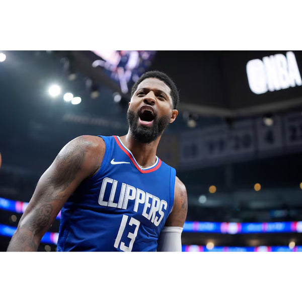 Paul George Signed Wilson NBA LA Clippers Game Ball Basketball COA Auto PG13
