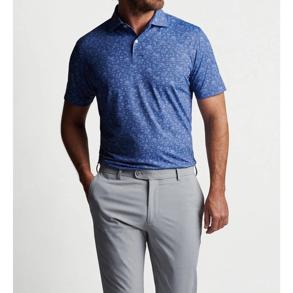 Peter Millar Crown Crafted Summer Comfort All Over Print Poker Night Polo XL NWT