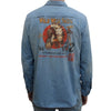 Polo Ralph Lauren Vintage 90s Blue Wild West Show Indian Head Western Sz. L EUC