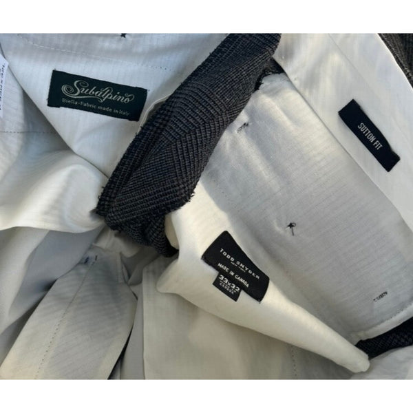 Todd Snyder Subalpino Sutton Fit Glen Plaid Dress Trousers 33x32 Canada NWOT