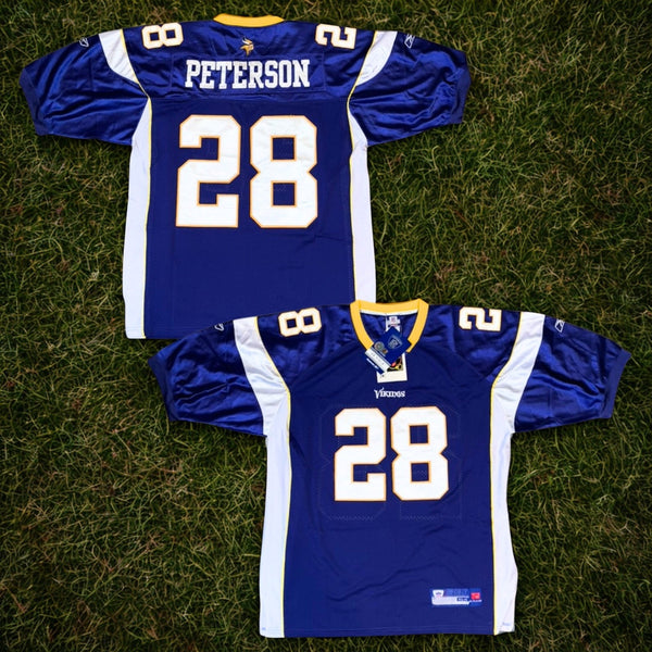Minnesota Vikings Adrian Peterson #28 Reebok NFL Jersey Sz. 54 3XL Deadstock Y2K