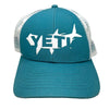YETI Tarpon Fish Light Blue (Teal) Trucker Hat Ball Cap Mesh Snapback