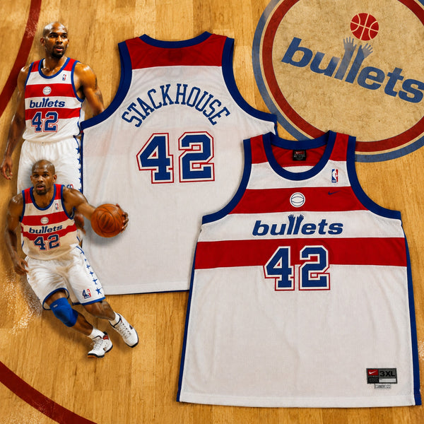 Washington Bullets Jerry Stackhouse #42 Nike Team Jersey Mens 3XL +2 Vintage NBA