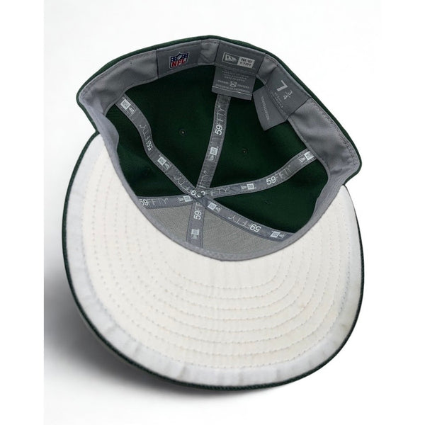 New York Jets Joe Tippmann Signed 59FIFTY Fitted Hat 7 3/4 Stadium Shadow Green