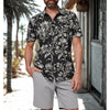 Faherty Short Sleeve Knit Seasons Shirt Men's L Organic Cotton Floral MSRP $130